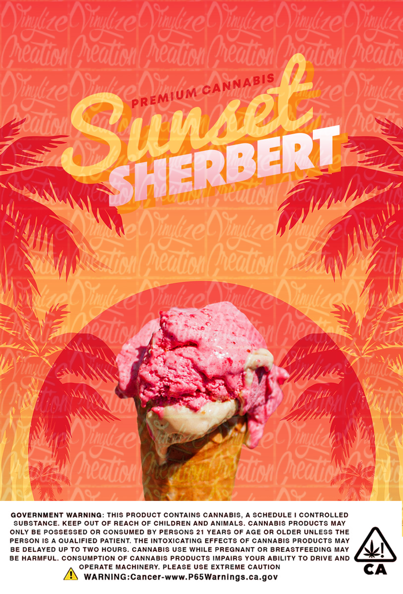 Custom Mylar Bag - Sunset Sherbert