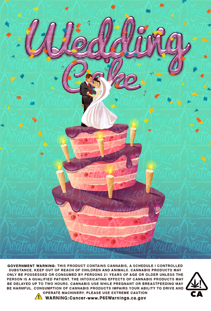 Custom Mylar Bag - Wedding Cake