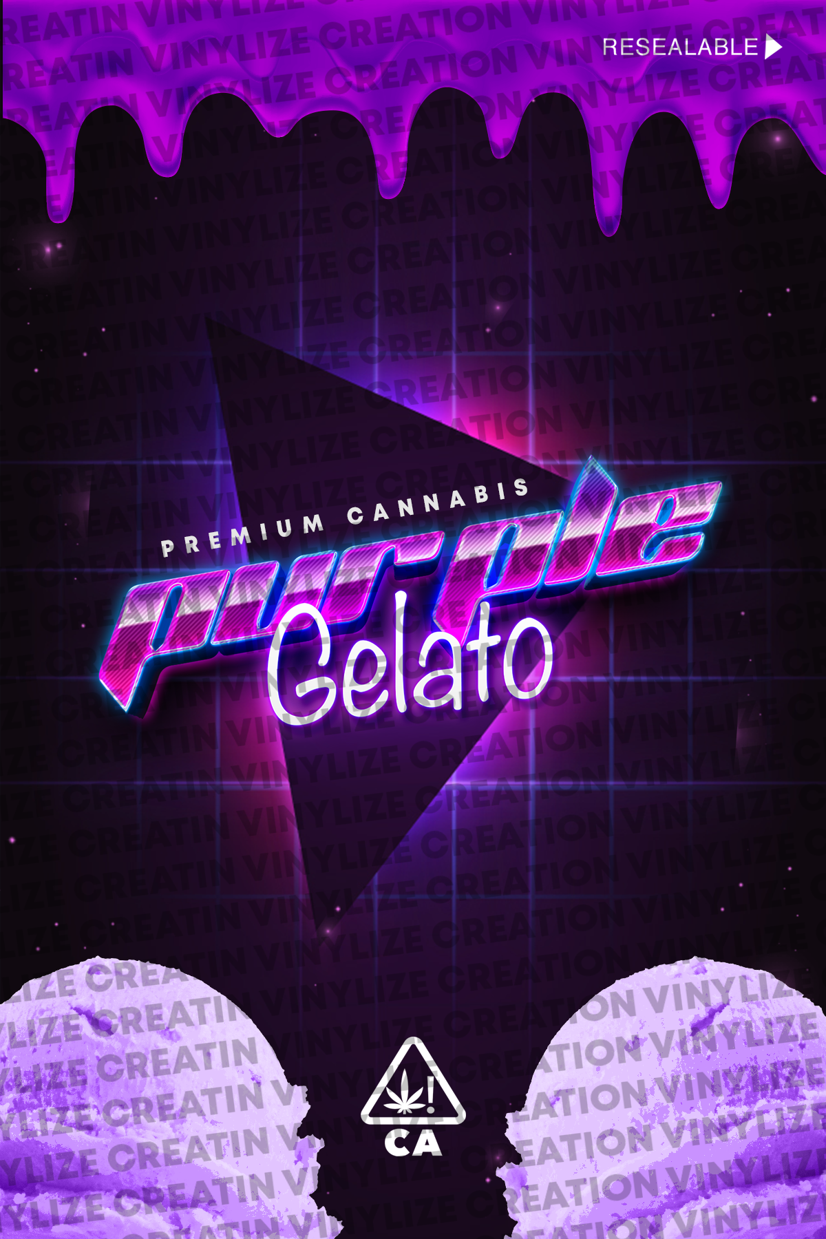 Custom Mylar Bag - Purple Gelato