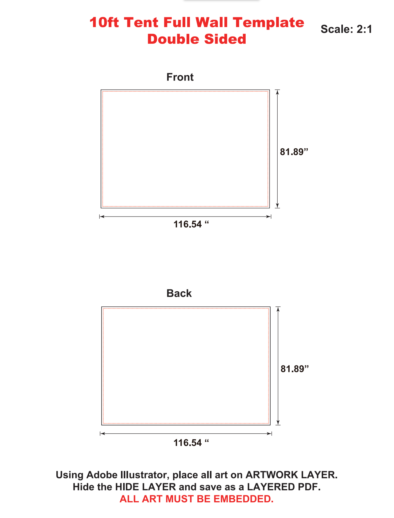 10×10 Custom Event Tent Package