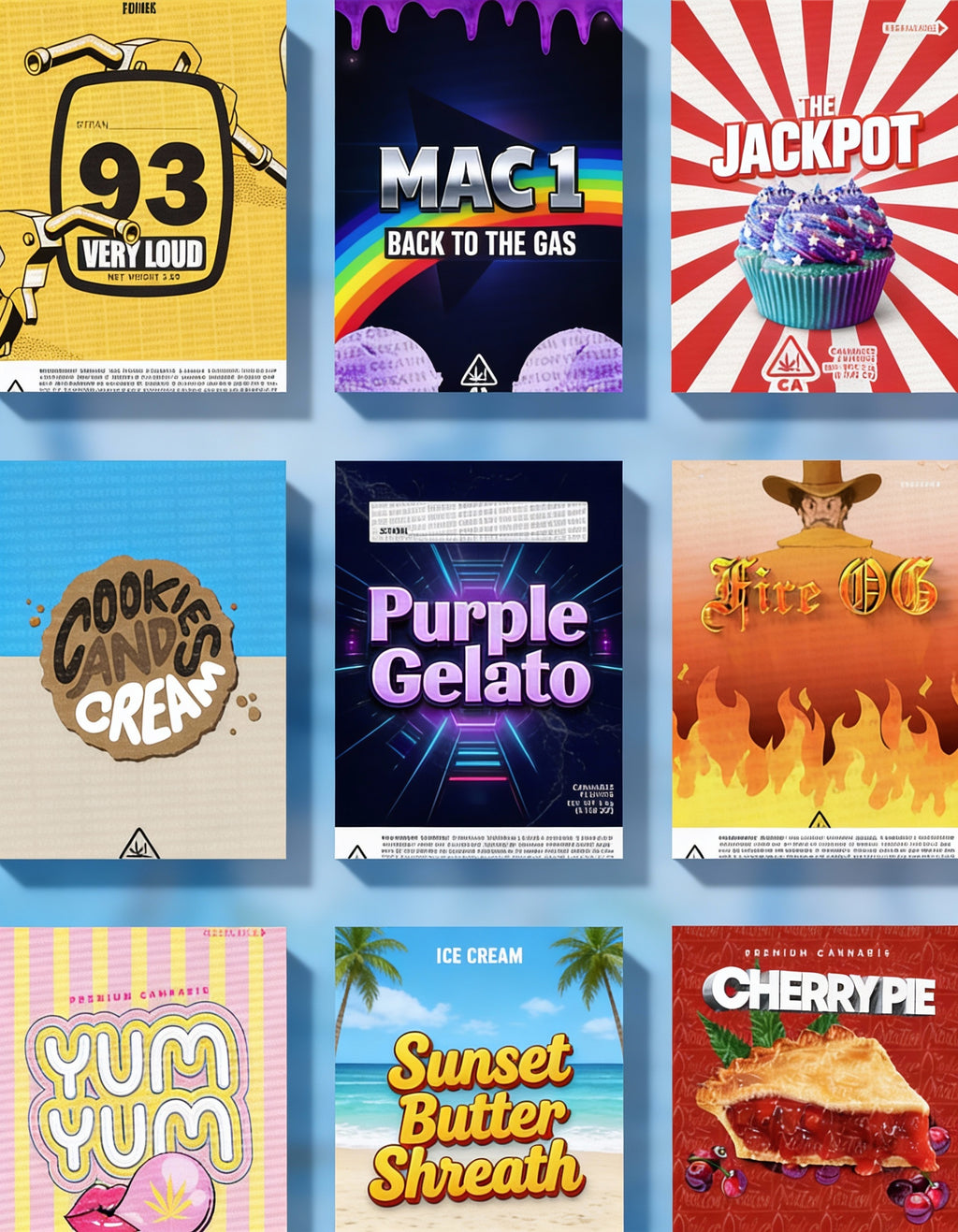 PRE-DESIGNED MYLAR BAGS