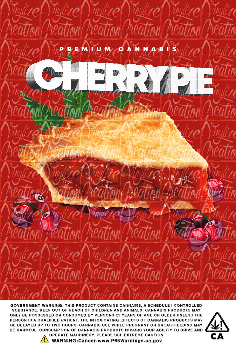 Custom Mylar Bag - Cherry Pie - Vinylize Creation