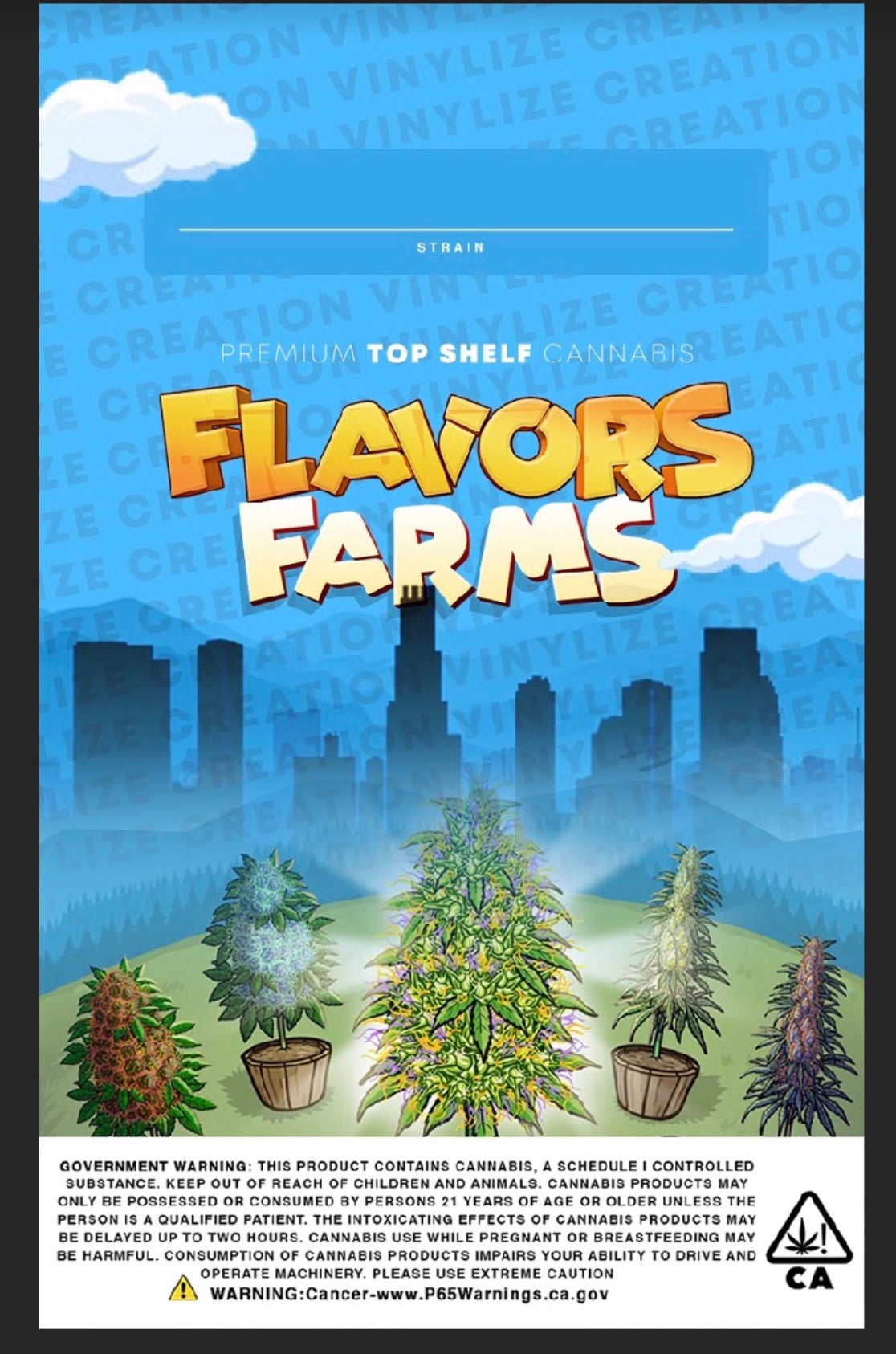 Custom Mylar Bag - Flavor Farms - Vinylize Creation