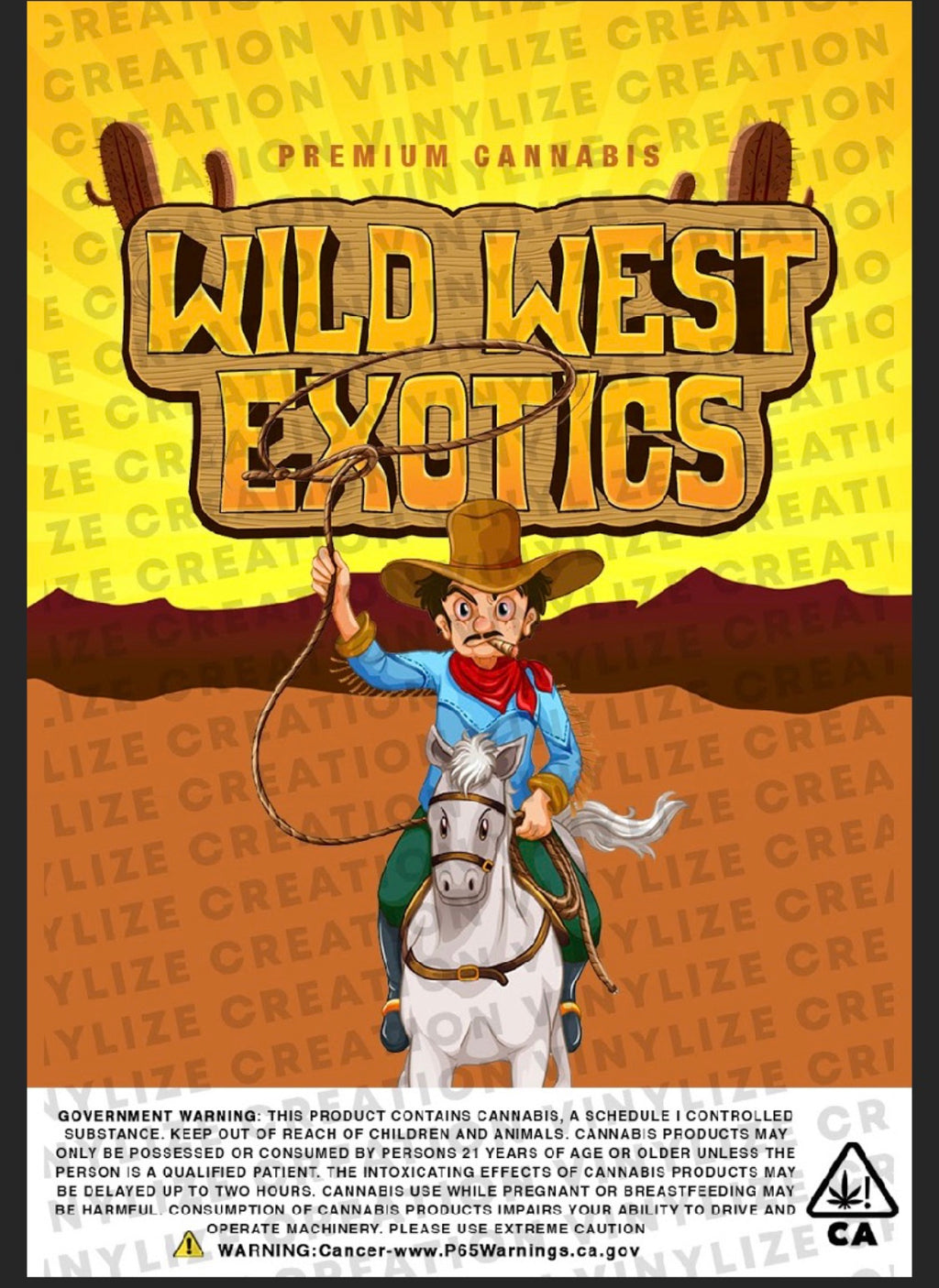 Custom Mylar Bag - Wild West Exotics - Vinylize Creation