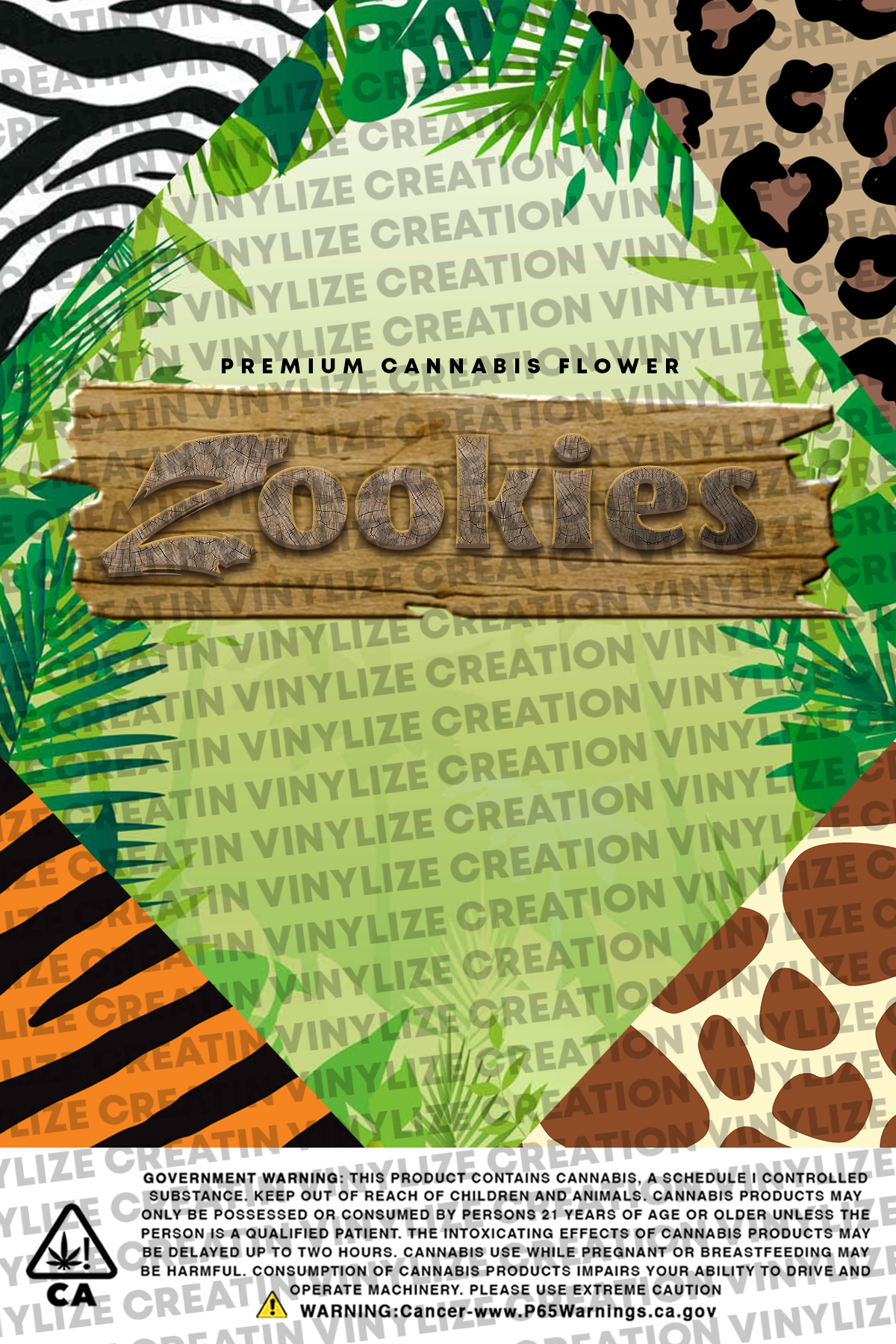 Custom Mylar Bag - Zookies - Vinylize Creation