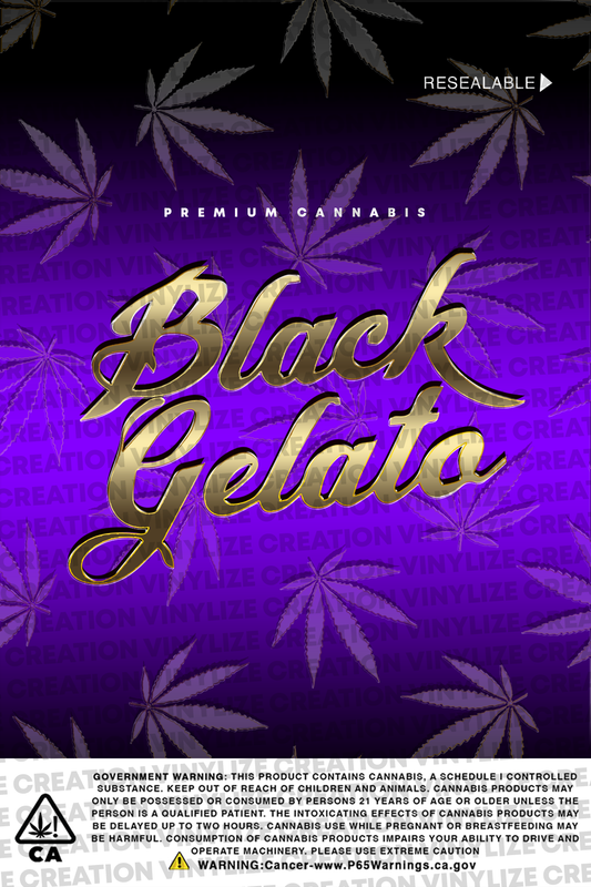 Custom Mylar Bag - Black Gelato