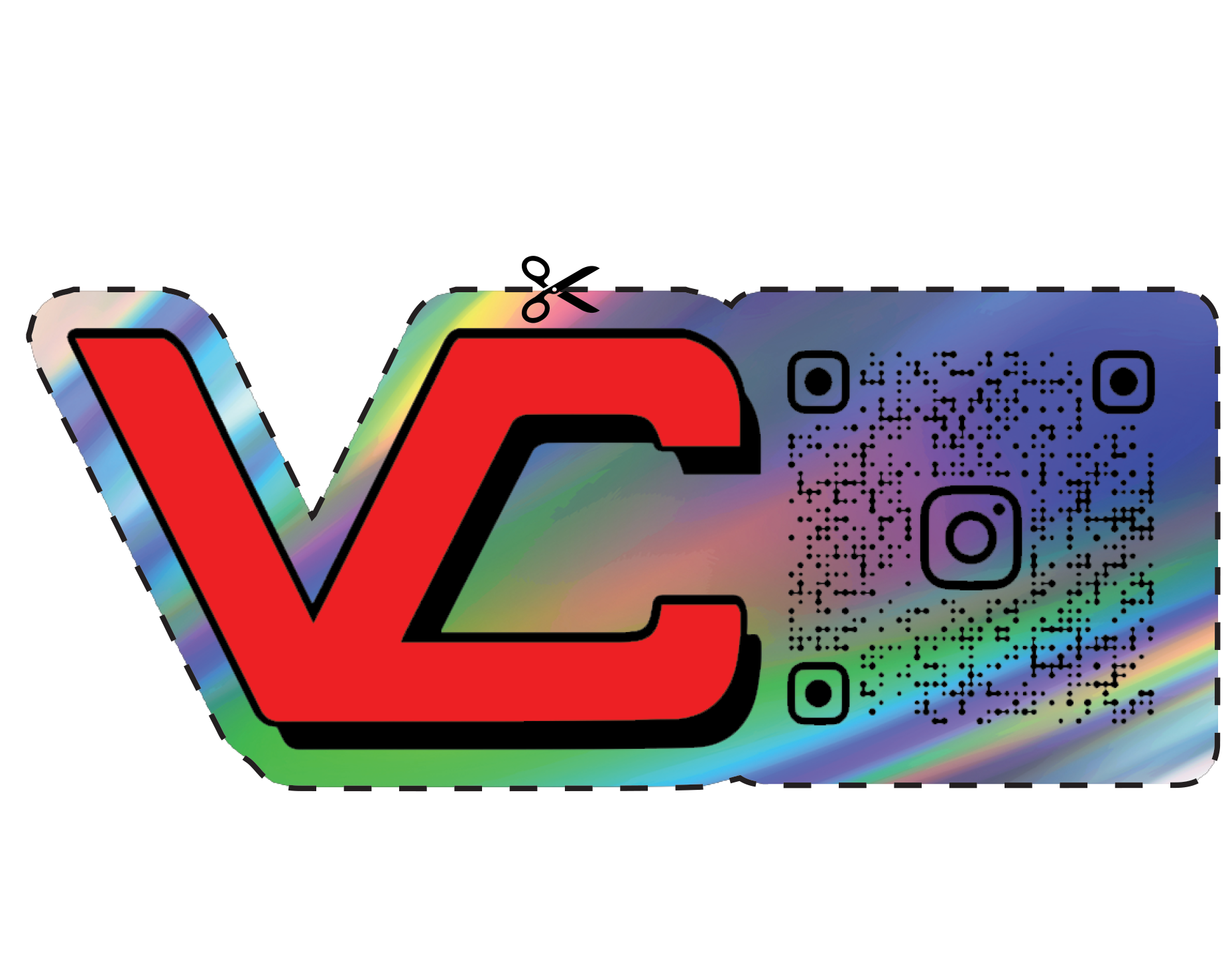 Holographic QR Code Stickers & Labels