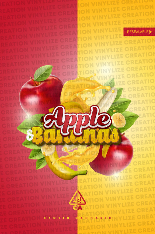 Custom Mylar Bag - Apple & Bananas