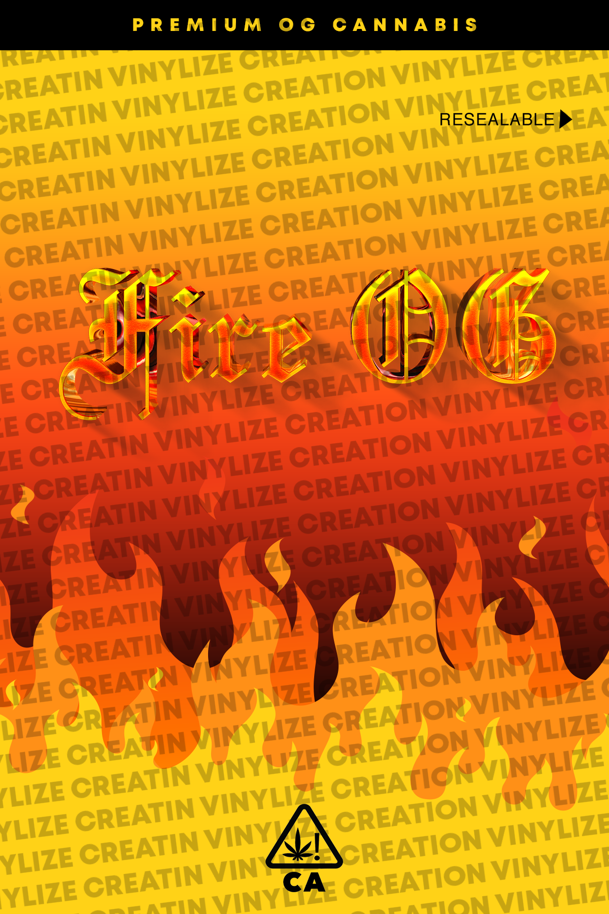 Custom Mylar Bag - Fire Og