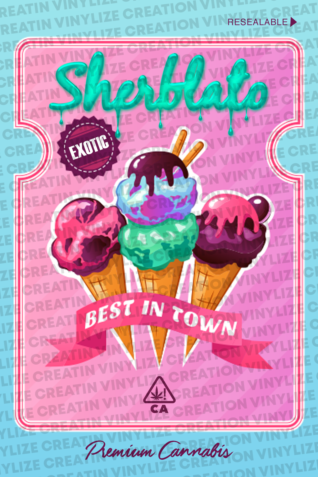 PRE-DESIGNED MYLAR BAGS