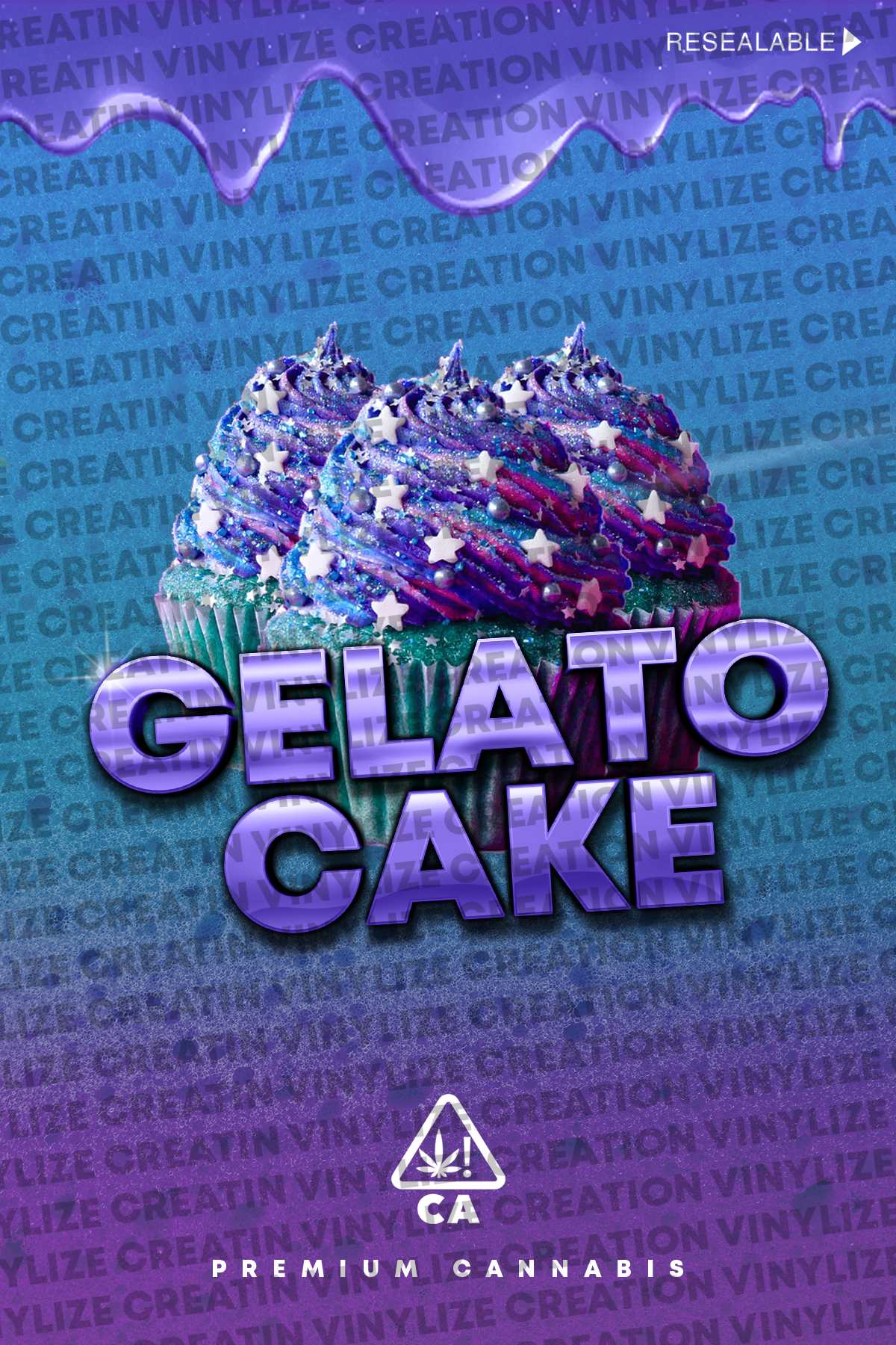 Custom Mylar Bag - Gelato Cake