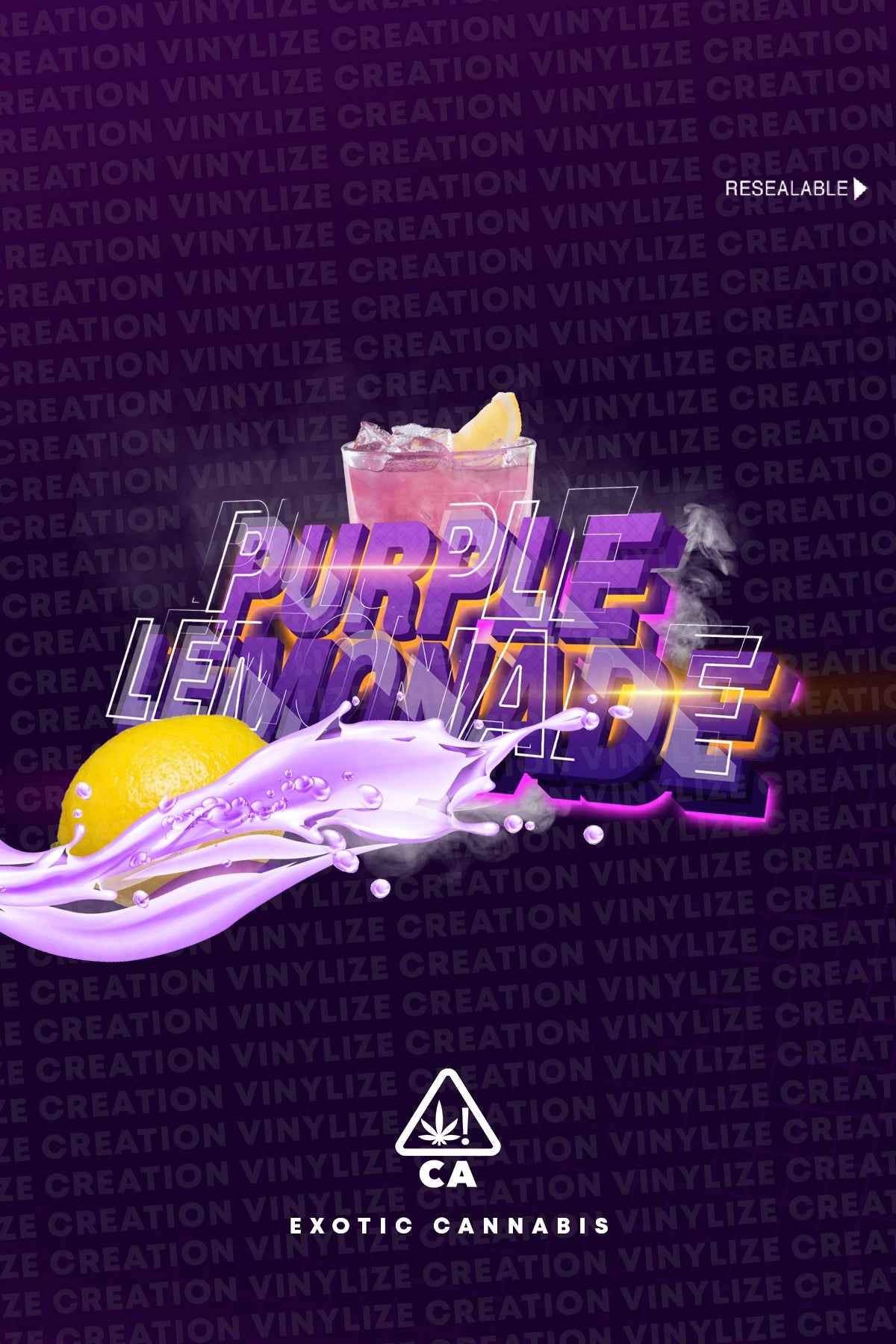 Custom Mylar Bag - Purple Lemonade